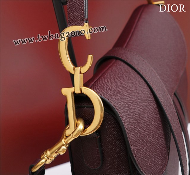 Dior专柜新款迪奥高仿原单长肩带大小号牛皮马鞍包手拎斜挎包 djfk1786